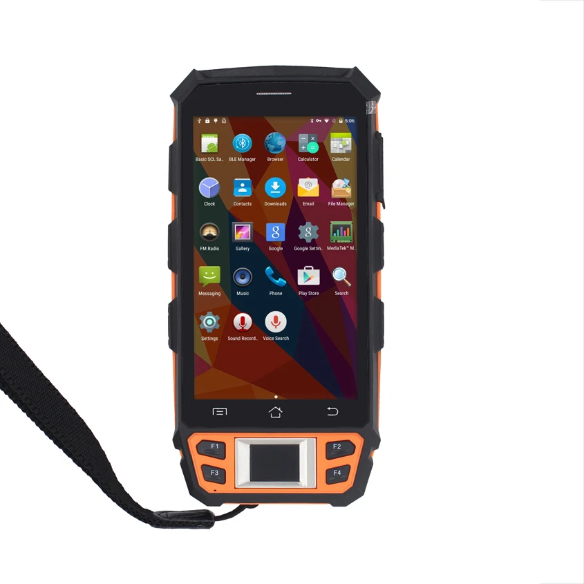 

Free Shipping mobile Device Data Collector Android 7.0 OS Mobile UHF RFID reader 1D 2D Barcode Scanner Fingerprint Sensor