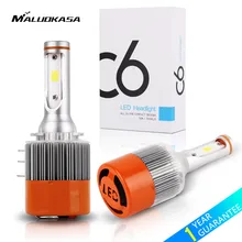 MALUOKASA 2x H15 LED Bulb 72W 7600LM Wireless Car Headlight Lamp DRL Conversion Driving Light Sourcing 6000K For VW Audi BMW