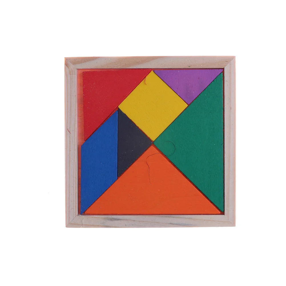 Для детей головоломка красочная квадратная игра IQ Tetris забавная деревянная