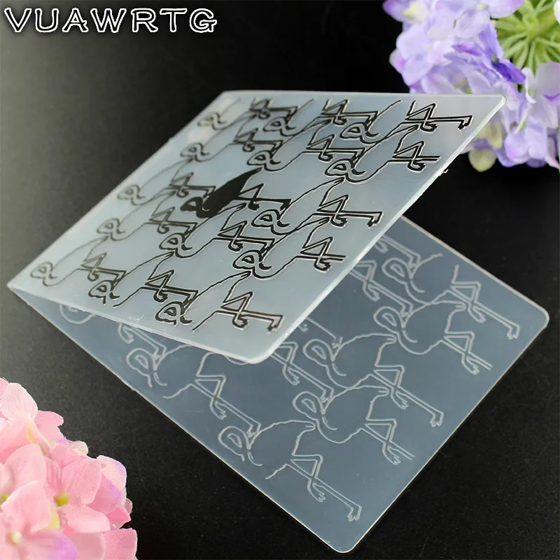 

VUAWRTG Crane Plastic Embossing Folders for DIY Scrapbooking Paper Craft/Card Making Decoration Supplies