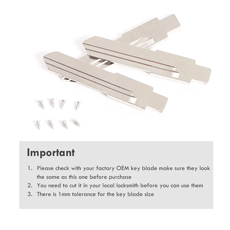 Quality chromed copper material uncut car blank key blade No 01 3pcs/pack
