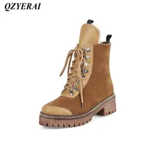 QZYERAI Winter super warm lady Martin boots comfortable snow boots fashion womens shoes womens boots