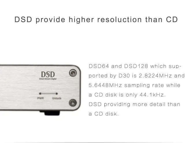 Верхний HIFI Настольный D30 декодер DSD XMOS CS4398 24 бит 192 кГц декодер