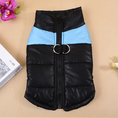 Winter Warm Pet Dog Vest Clothes Goods Waterproof Zip-up Coat Jacket For Small Dogs Puppy Cat Raincoat Apparel DOGGYZSTYLE - Цвет: Blue