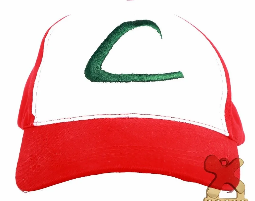 Pokemon Go Satoshi Ash Ketchum вышитая красная шляпа, бейсбольная кепка Хэллоуин косплей