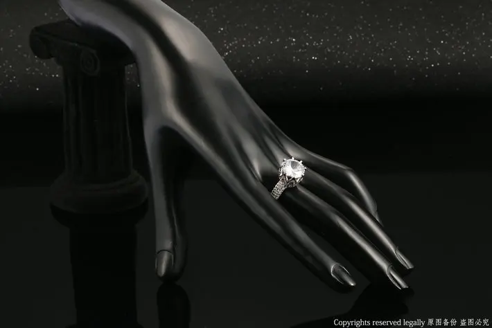 Double Fair Fashion Wedding/Engagement Ring Silver Color Jewelry Luxury Cubic Zircon Setting Unique Jewelry For Women DFR555