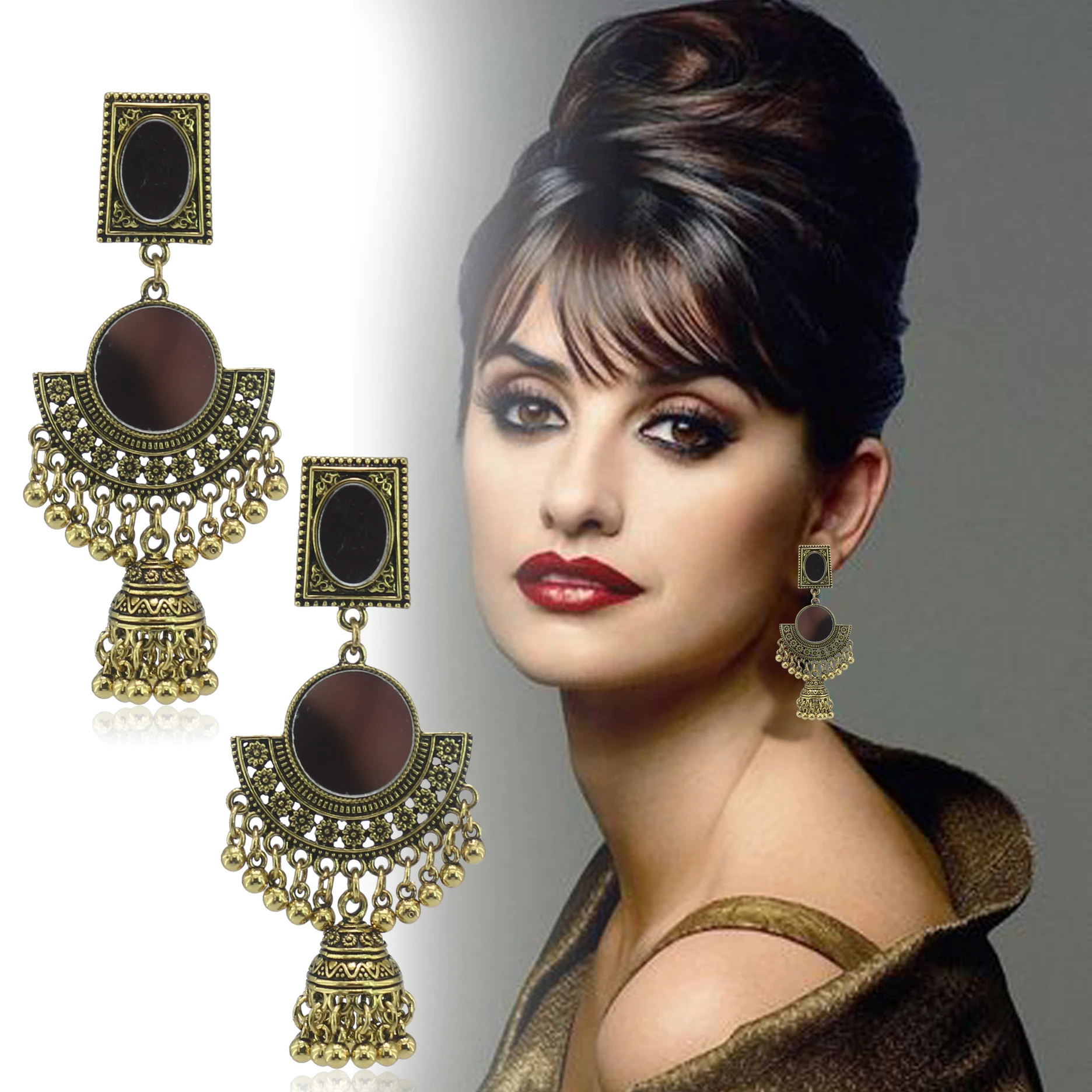 

JIANXI fashion bohemian retro celebrity style earrings earrings earrings female statement jewelry