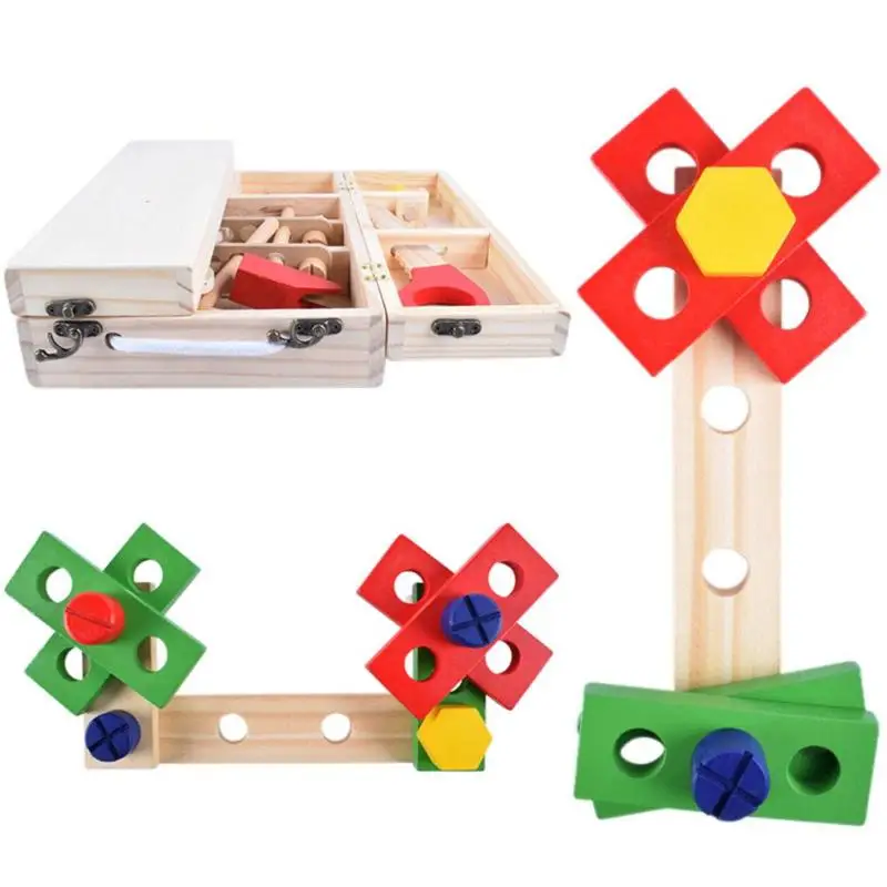 Детское дерево многофункциональный набор инструментов игрушки Сделай Сам обслуживание коробка ролевые игрушки