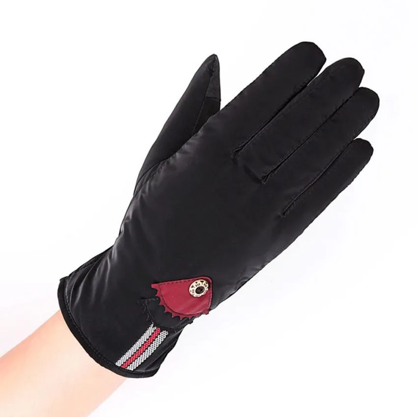Womens Waterproof Windproof Gloves Winter Nylon five fingers gloves