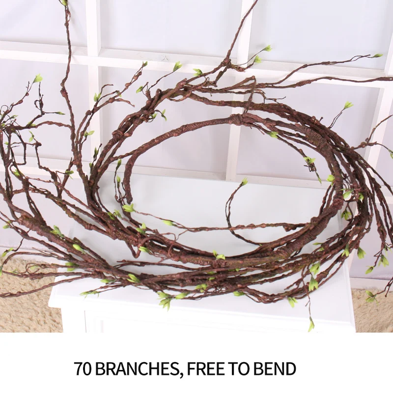 wedding flowers garland magnolia flowers wreath fake tree branches wall decor artificial tree Plastic Plants Home wedding Decor