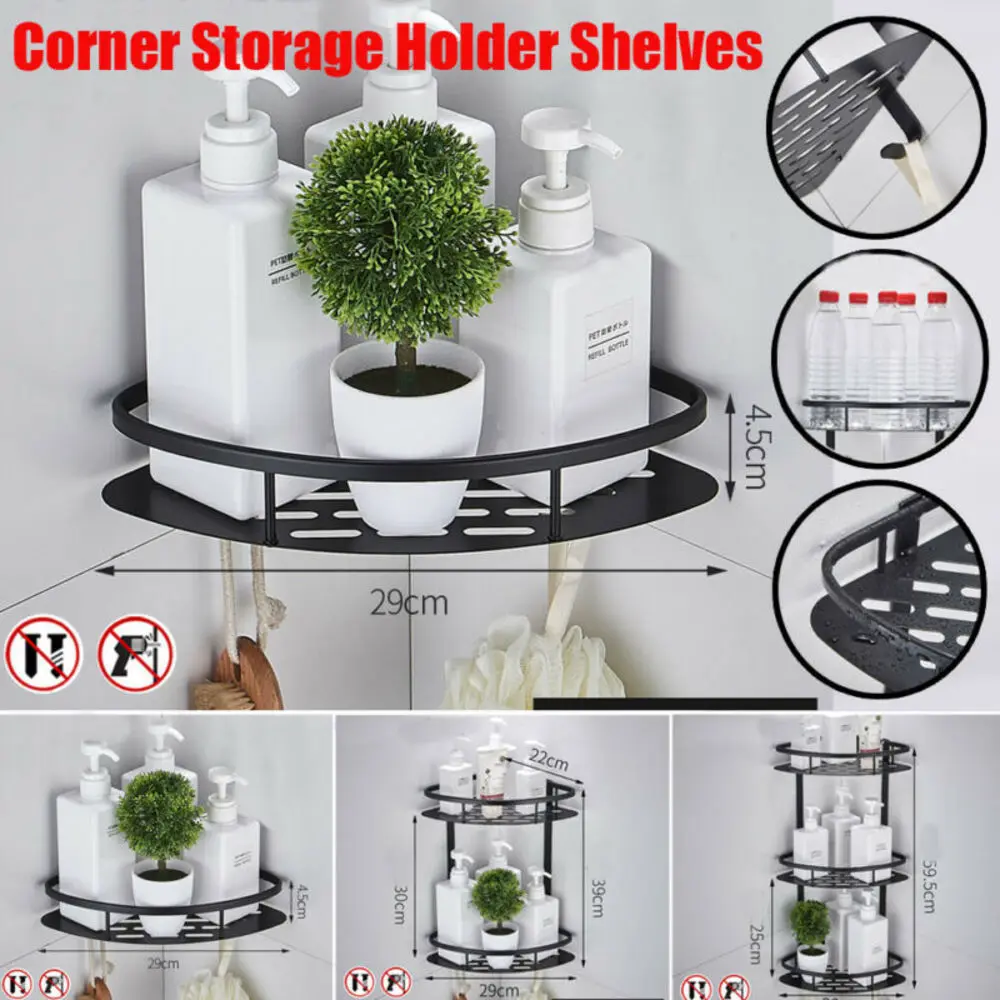 

Bathroom Triangular Shower Shelf Corner Bath Storage Holder Organizer Rack Hot