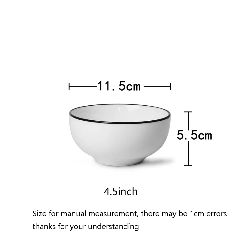 Японский стиль краткое сплошной цвет домашняя посуда керамические костяного фарфора чаши для риса и супа лапша миска салат фрукты десерт ГЛУБОКАЯ ТАРЕЛКА - Цвет: A