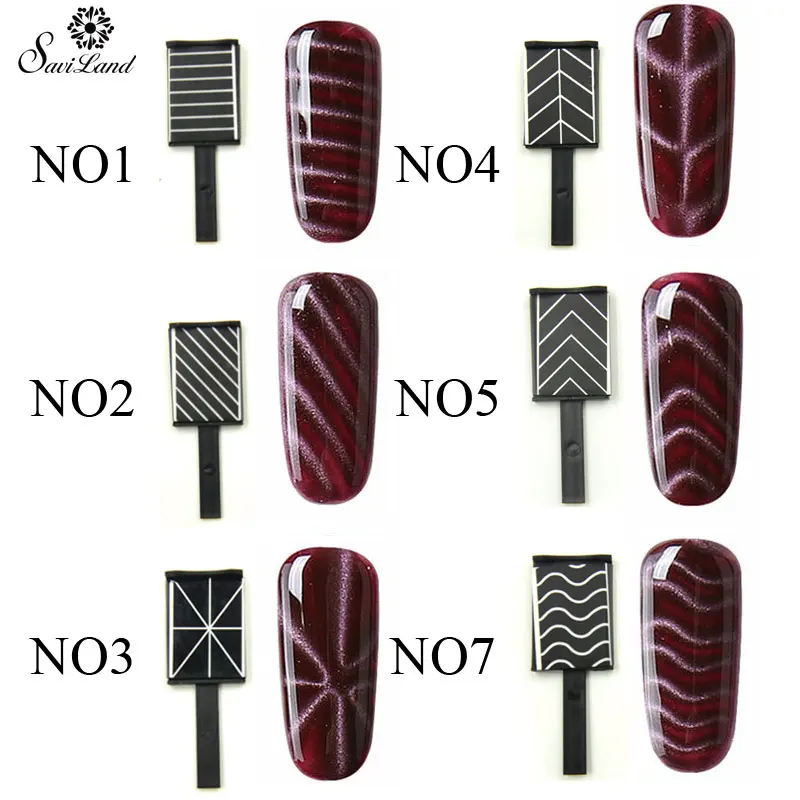 

Saviland 1pcs 3D Magnet Stick Magnet Drawing For Cat Eyes UV Nail Gel Polish 3D Magical Nail Tool 9 Styles Pick 1