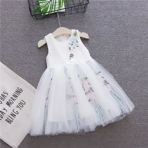 BibiCola/летнее платье для маленьких девочек модные милые платья для девочек платья на день рождения для маленьких девочек, кружевные вечерние платья-пачки с цветочным узором для свадьбы - Цвет: picture color