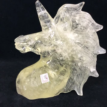 

6Inch Natural Citrine Unicorn Crystal Polished Hand Carving Healing Divine Gemstone For Gifts Or Decoration FYY
