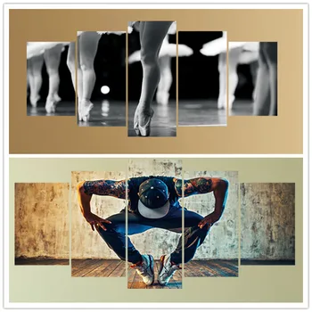 

5pcs Self adhesive Wallpaper Waterproof hip hop dancer PVC Wallpaper Wall Paper Home Decorative Wall Sticker Bedroom Home Decor