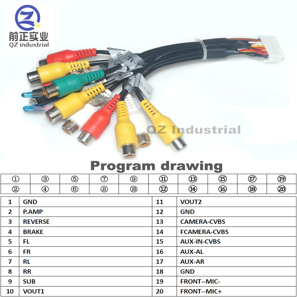 Qz 工業用 ピン Rca ケーブル車ワイヤ Android Windows Ce カー Dvd プレーヤーやカーラジオプレーヤー Cables Adapters Sockets Aliexpress