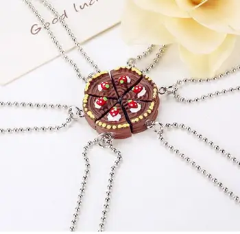 

3PCS/Set Friendship Triangle Cake Stereo Imitation Necklace For Children Jewelry CCOR