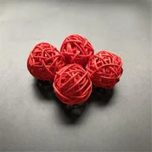 30 шт. красные шарики из ротанга для светодиодных струн, сказочные Праздничные рождественские огни, наружные светильники Guirlande Lumineuse Exterieur Luces Decorativas