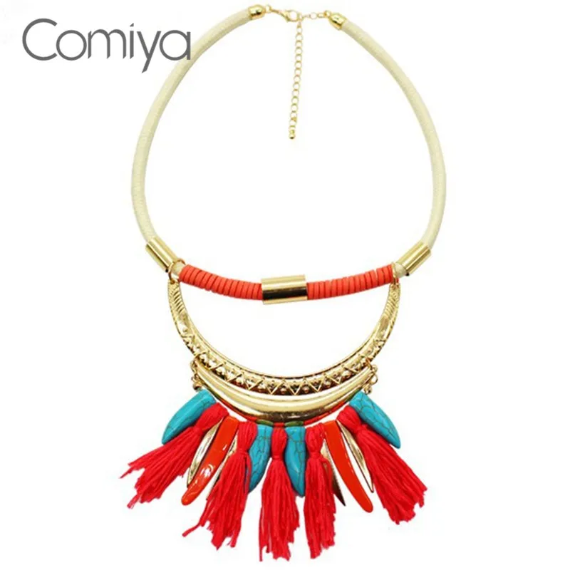 Comiya Colares Femininos массивное ожерелье НОВАЯ ЦЕПОЧКА на веревке богемное этническое с