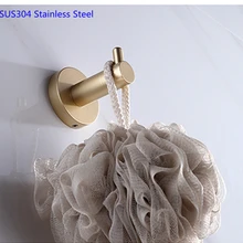Крючок для халата SUS304 из нержавеющей стали, Крючки Аксессуары для ванной комнаты, настенный крючок, матовый золотой крючки для полотенец в ванной