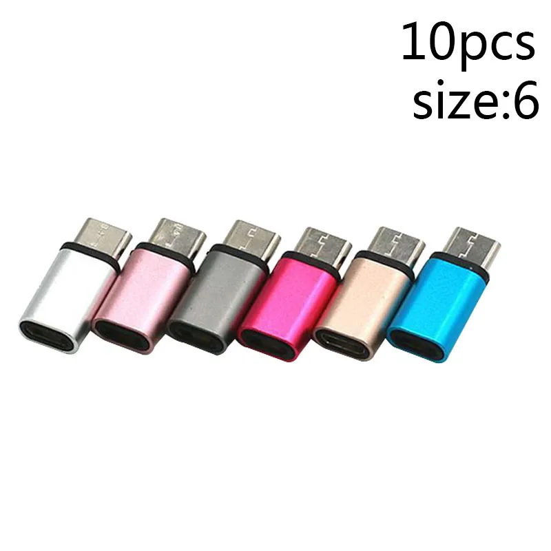 Etmakit 10 шт случайных цветов мини микро USB мужчина к USB Женский OTG адаптер конвертер для huawei Xiaomi Android смартфон планшет - Цвет: 6