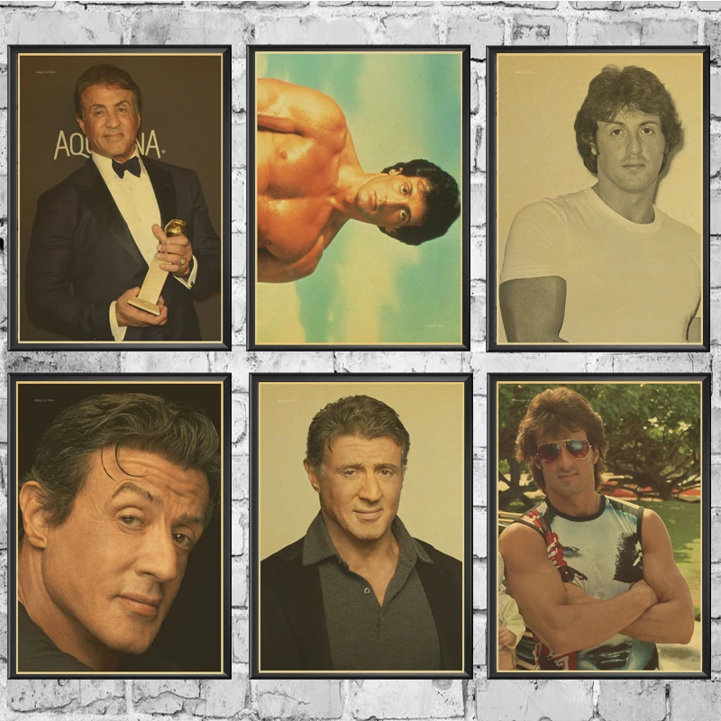 

Rocky Sylvester stallone movie Poster Vintage Prints Wall Decor For Home Bar Cafe Wall sticker painting