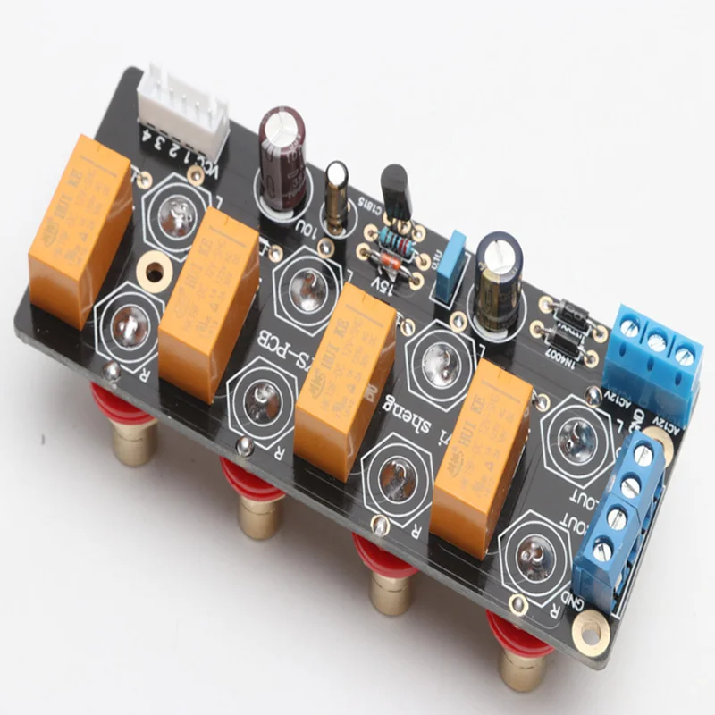 tube amp KYYSLB AC Dual 12V OR DC12V Amplifier Chassis Signal Selection Switch Board Audio Source Signal Switching Relay Band with RCA inverting amplifier