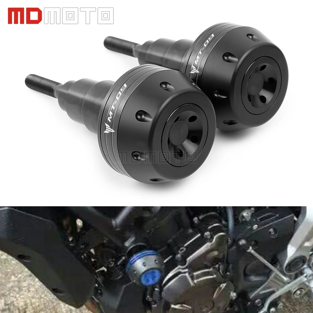 

Logo MT-09 Motorcycle Protection CNC Aluminum Frame Sliders Protector Accessories For Yamaha MT09 MT 09 2013-2016 2017 2018
