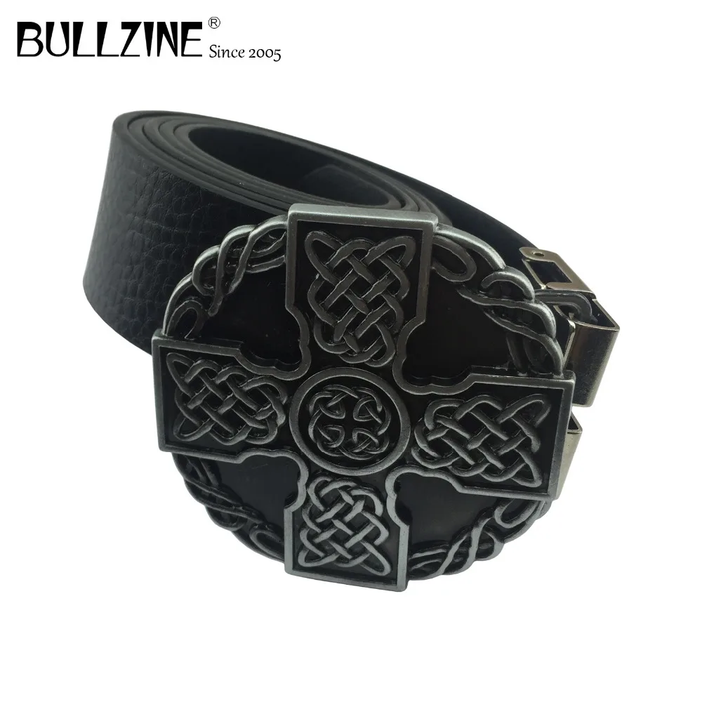 Bullzine Западный кельтский крест искусственная Оловянная отделка пряжка с