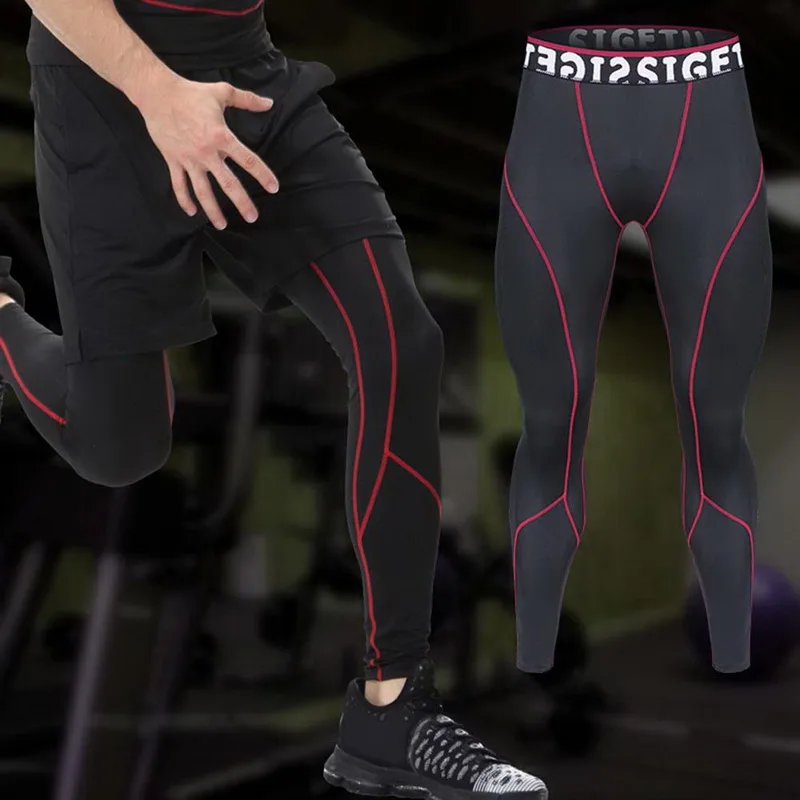 Laamei высокоэластичные леггинсы для фитнеса, мужские спортивные колготки для бодибилдинга, мужские быстросохнущие обтягивающие штаны, дышащие брюки размера плюс