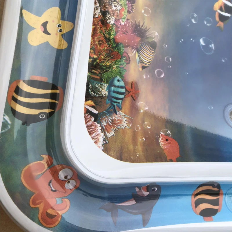 Baby Inflatable Water Mat Creative Dual Use Toys Baby Inflatable Tummy Toy Water Cushion Pat Pad Tummy Time Toy