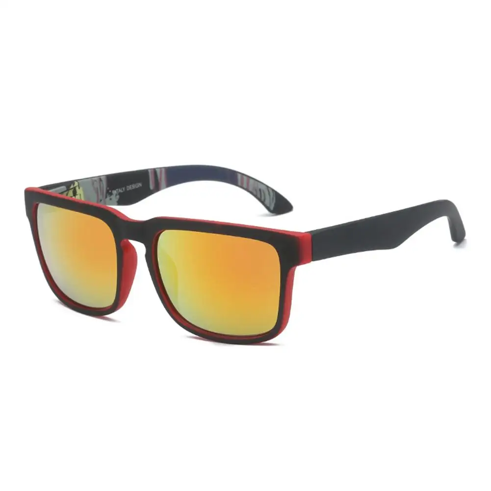 Новинка, пластиковые уф400 очки для езды на велосипеде, спортивные велосипедные солнцезащитные очки для мужчин и женщин, велосипедные очки - Цвет: Black red