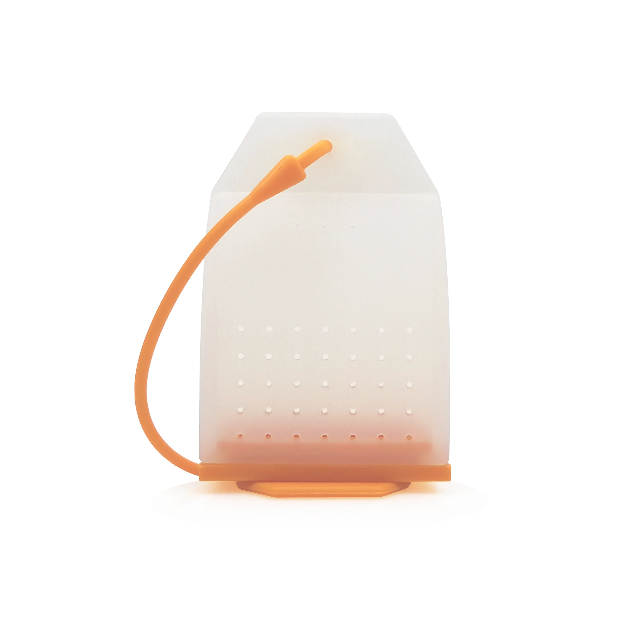 ME.FAM Цветной силиконовый чайный пакетик, безопасный экологичный нетоксичный многоразовый фильтр для заварки чайных листьев, травяное сито для специй - Цвет: Orange 1 Piece