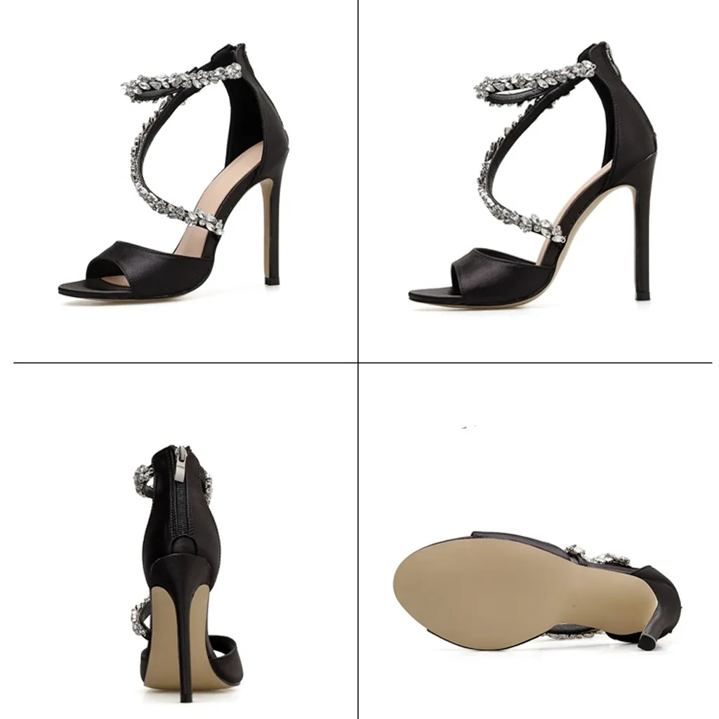 Женские босоножки одежда в стиле знаменитостей простой Стиль, прозрачные, с ремешками сандалии с пряжкой женская обувь на высоком каблуке;# N3
