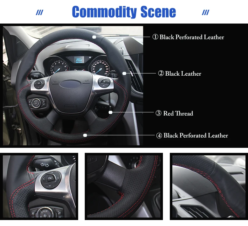 for Ford KUGA steering wheel cover