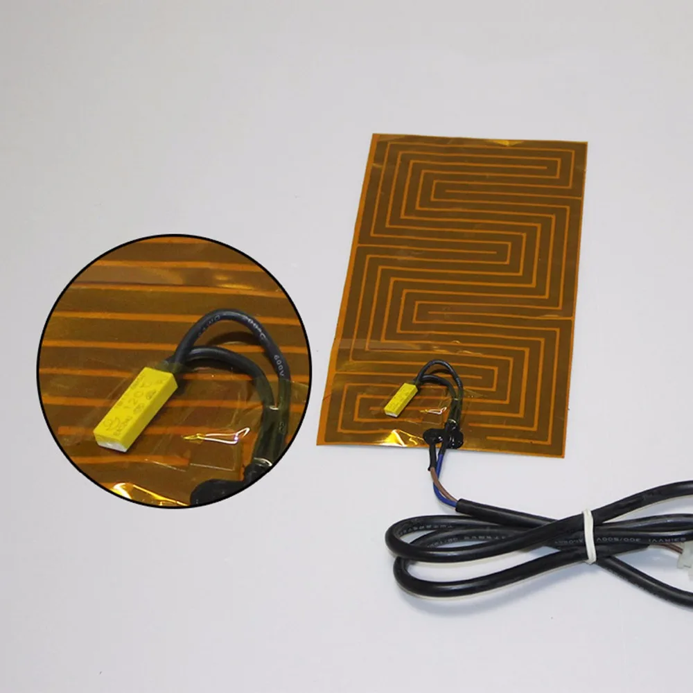 

Electric Heating Film Heating Plate for Car Fuel Tank Bottom Shell Heating Plate Preheater220x120mm PI film polyimide heater 12V