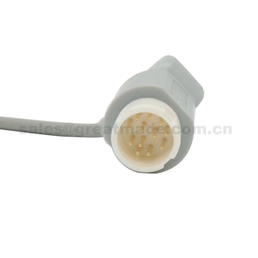 Совместимый с Philips Medical AHA 5 проводной 12 контактный ЭКГ кабель со свинцовыми