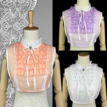 Съемный бурильный галстук-бабочка с брошью воротник лист лотоса женская рубашка ложный воротник