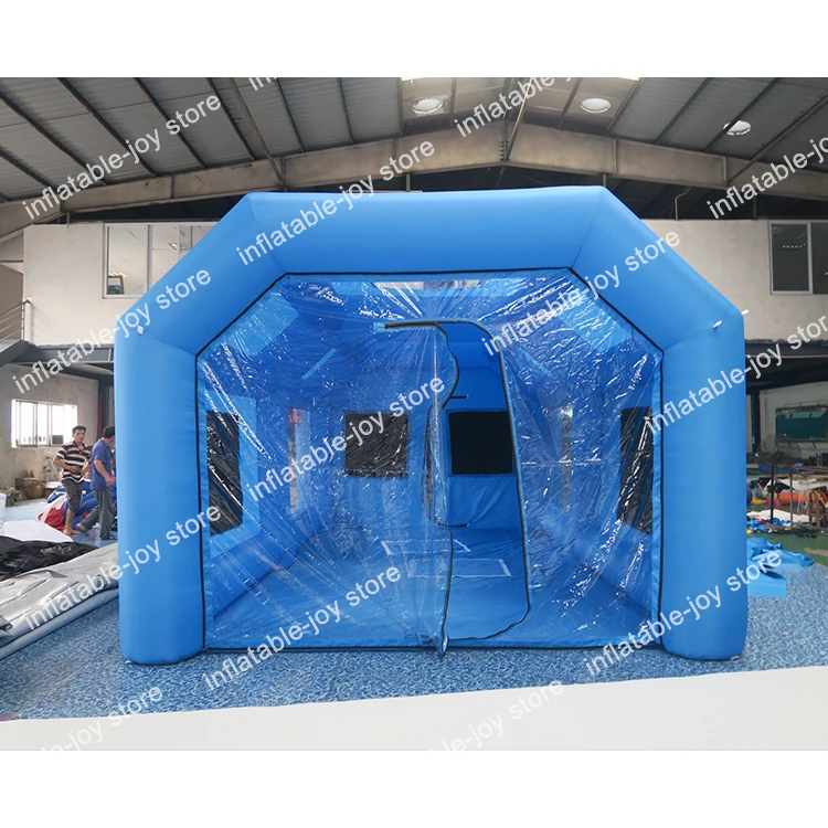 free air ship to door!blue customized inflatable spray booth