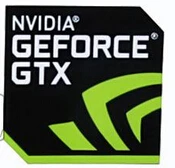 Free Shipping 100% New Original For NVIDIA GeForce GTX Sticker Size:18x18mm For Desktop Laptop Stickers