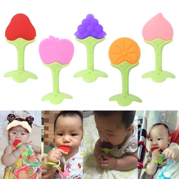 

Baby Silicone Teething Soother Gum Toy Infant Medical Food Grade Fruit Teether