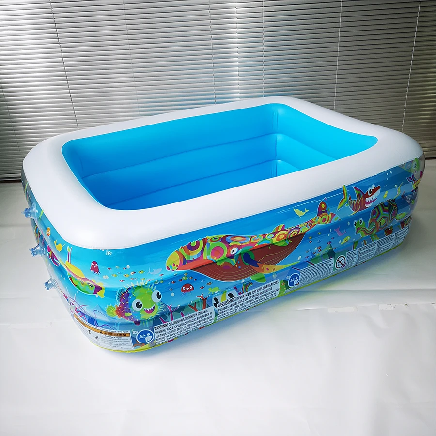 Высокое качество 229*152*56 см морской узор пластиковый надувной трехслойный Плавательный Бассейн семейный игровой бассейн детский морской бассейн
