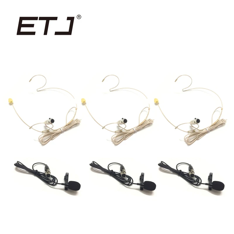 6 шт./лот 3 контактный разъем XLR микрофон Аксессуары SLX24 SLX14 PGX24 PGX14 гарнитура