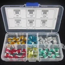 60 шт. Ассорти авто микро мини низкий профиль лезвие предохранитель 5A 10A 15A 20A 25A 30A AMP