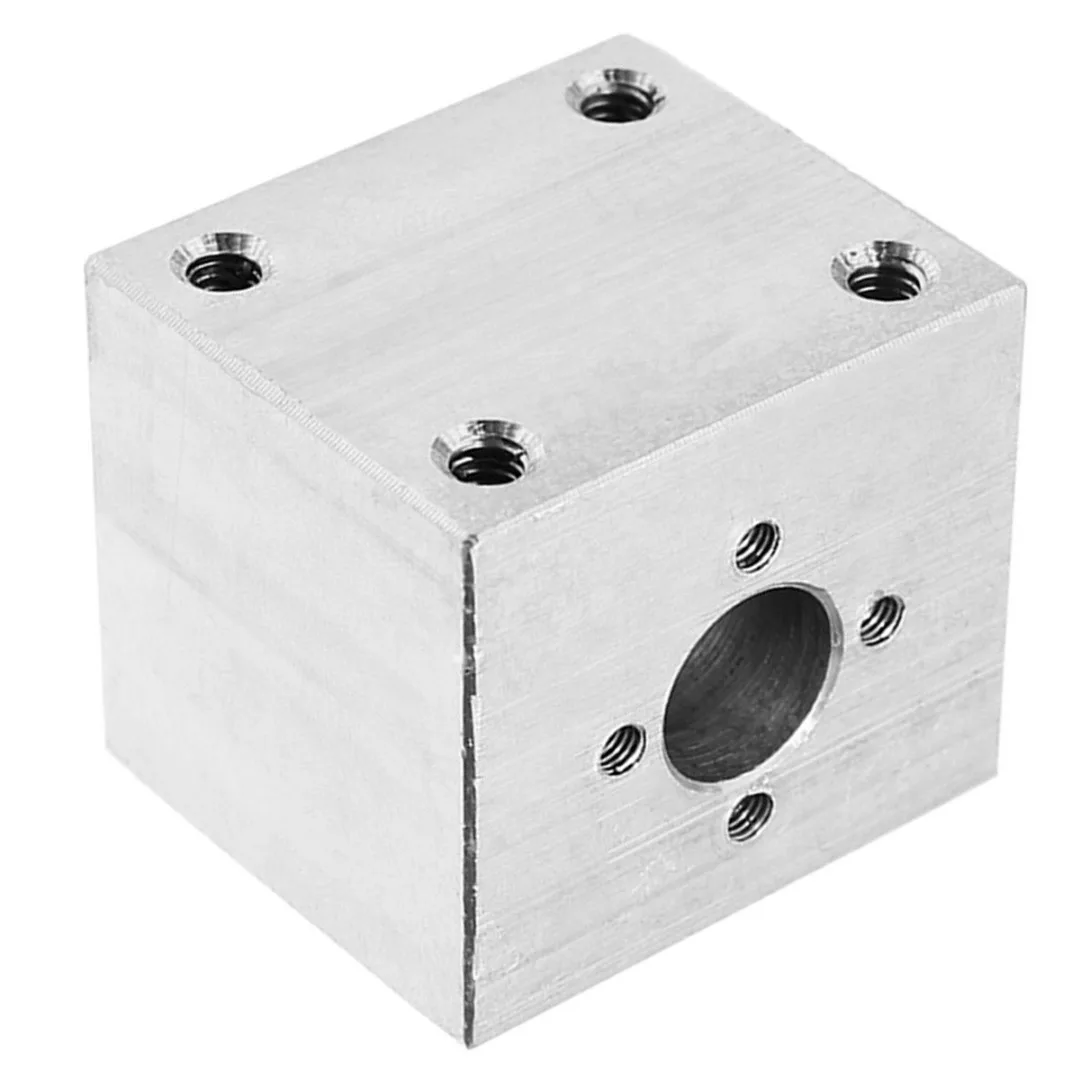 1pc Aluminum Alloy T8 Lead Screw Nut Housing Bracket Silver M3/M4 Screw