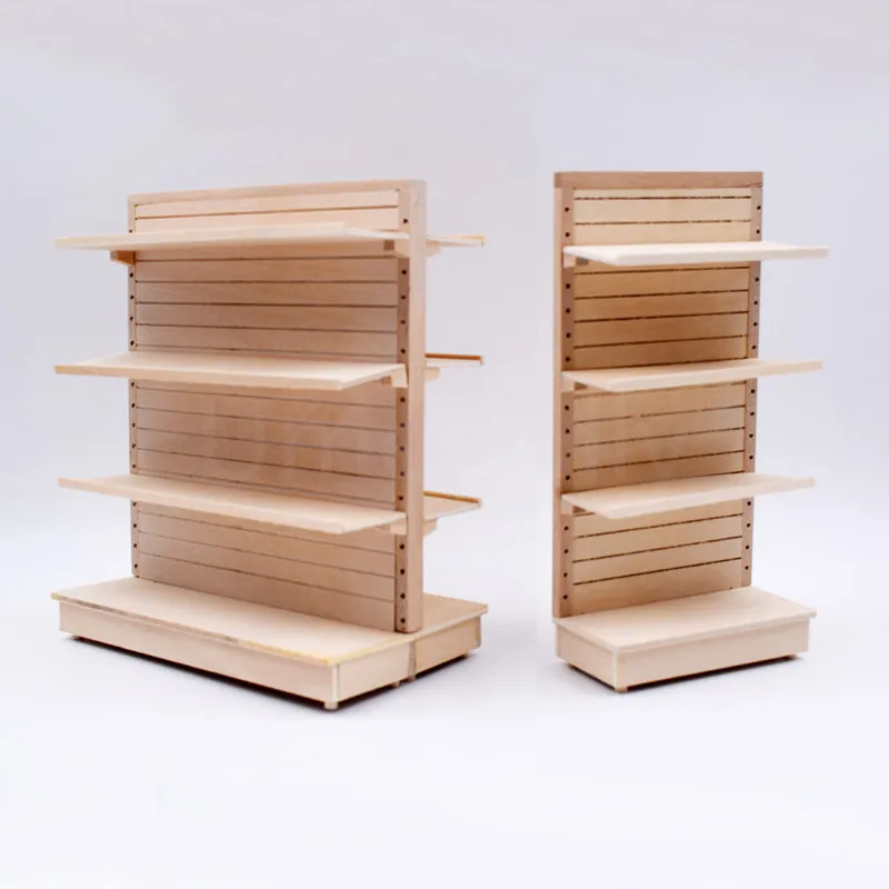 

Wooden 1:12 Scale Dollhouse Miniature Supermarket Shelves for Food Drink Display Furniture Decor Accessories Toy