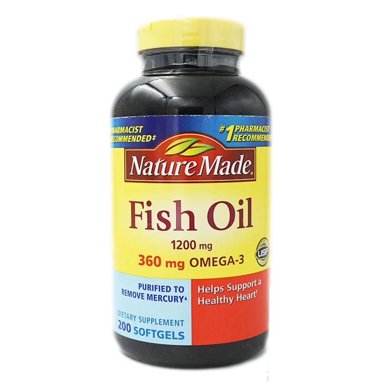 

Fish Oil 1200 Mg 360 For Omega 3 200 Pcs Free Shipping