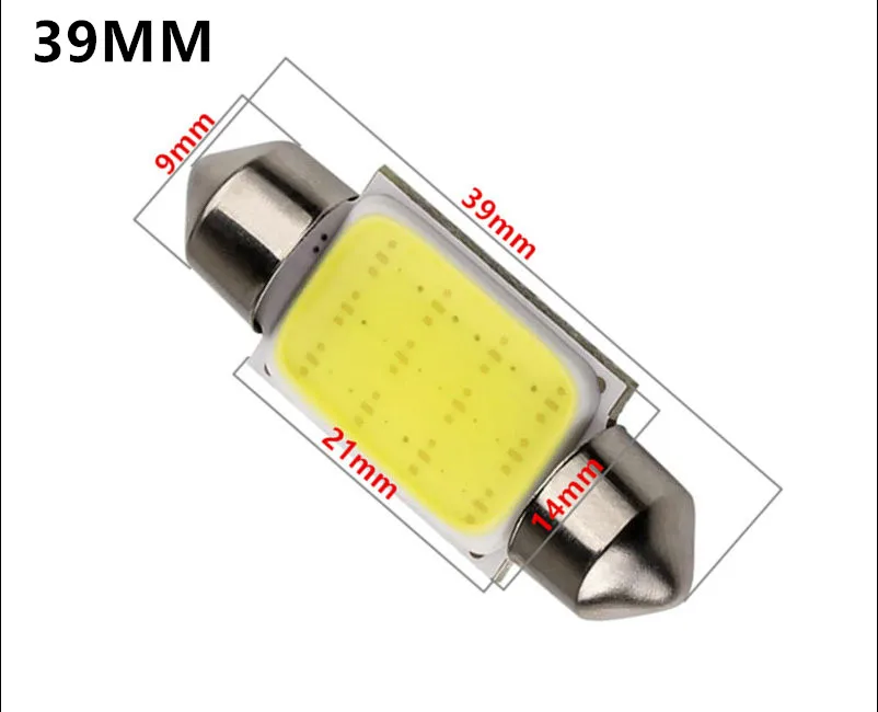 4 шт. c5w 31 мм 36 мм 39 мм 41 мм cob 12 микросхемы-светодиоды поверхностного монтажа 12 в купол фестон интерьер автомобиля светодиодный лампы чистый белый