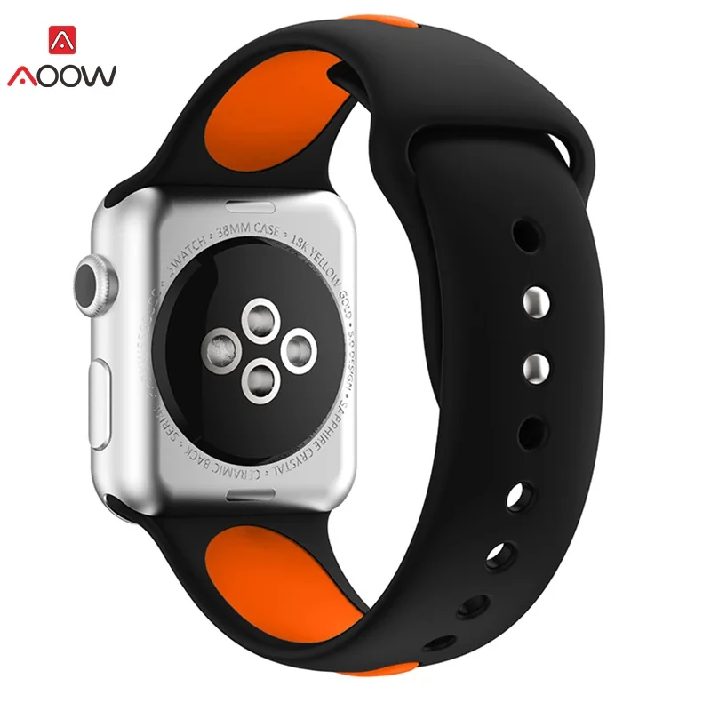 

Watch Strap For Apple Watch 38mm 40mm 42mm 44mm Waterproof Sport Silicone Watch Bracelet Strap Band for iwatch 4 1 2 3